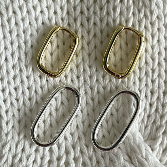 NWT ARGENTO VIVO 925 Sterling Silver Convertible Earrings Silver & Gold Tone - Picture 3 of 3